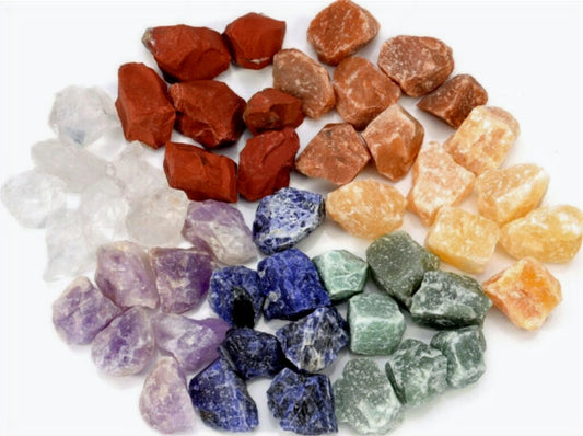 7 Chakra Rough Stones image 0
