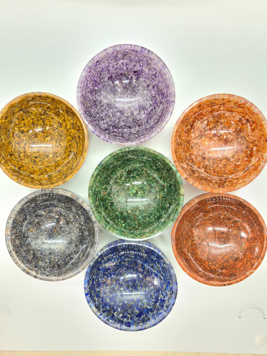 7 Chakra Orgonite Bowl Set image 0