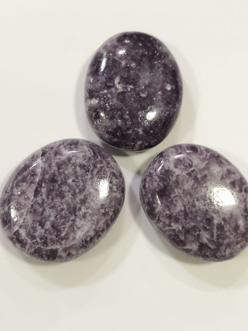 Lepidolite Palm Stones image 0
