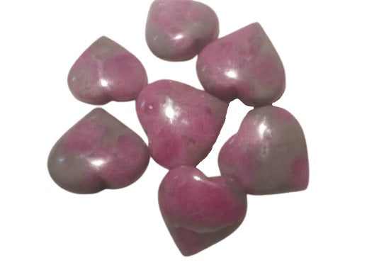 Ruby Cordierite/Feldspar Hearts (Small Sized 18-20 mm) image 0
