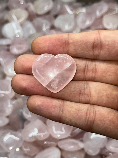 Mini Rose Quartz Hearts image 1