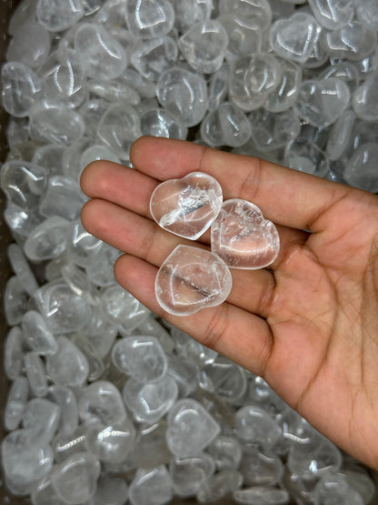 Mini Clear Quartz Hearts image 6