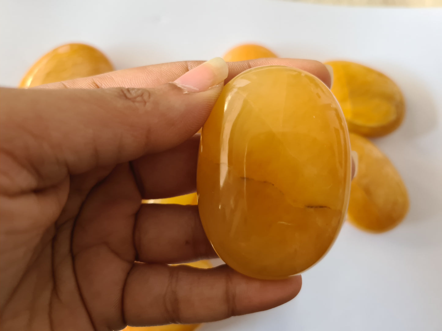 Golden Aventurine Palm Stones image 0