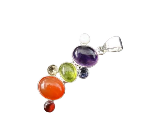 Seven Chakra Pendants 925 Silver image 1