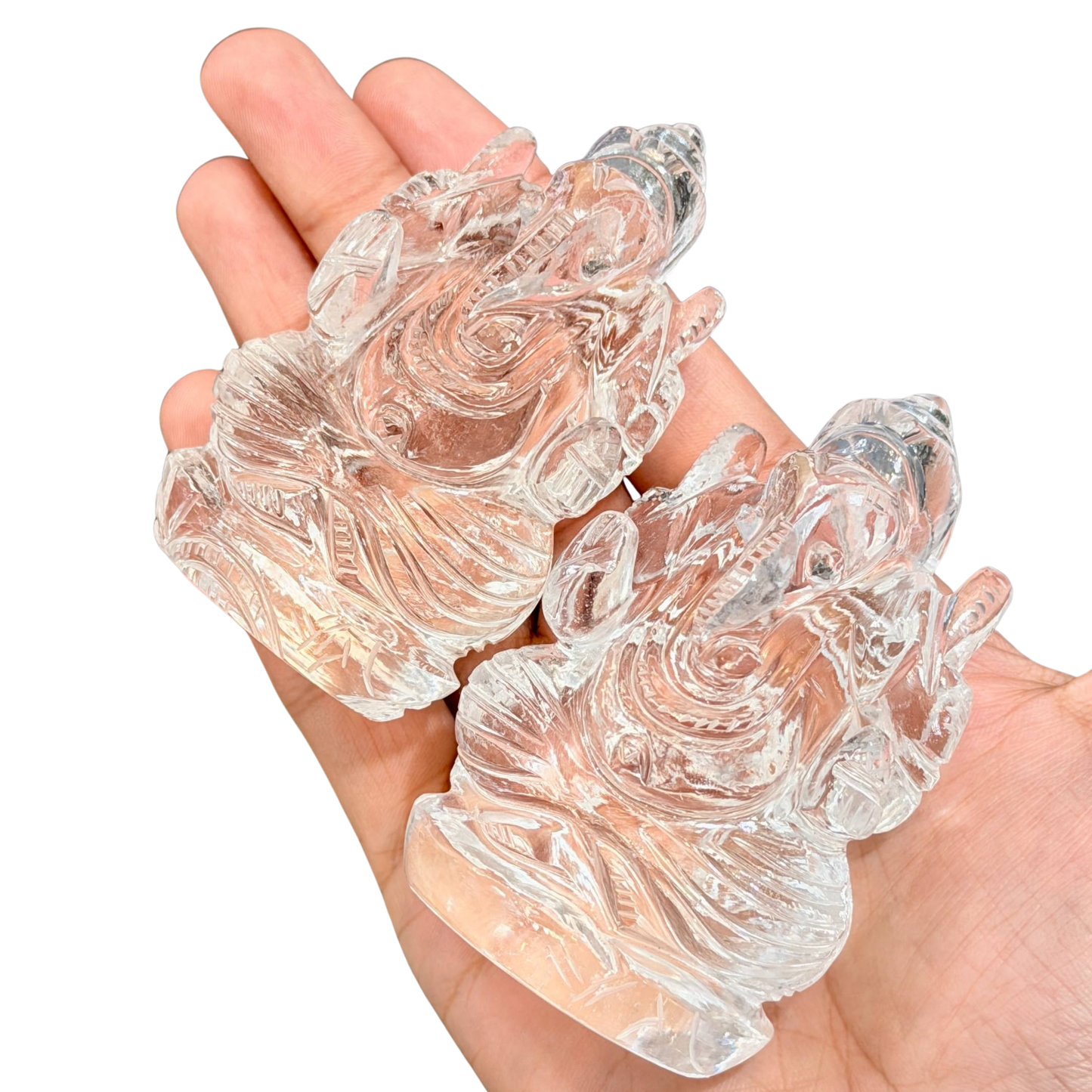 AAA Clarity Clear Quartz Ganesha