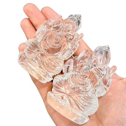 AAA Clarity Clear Quartz Ganesha