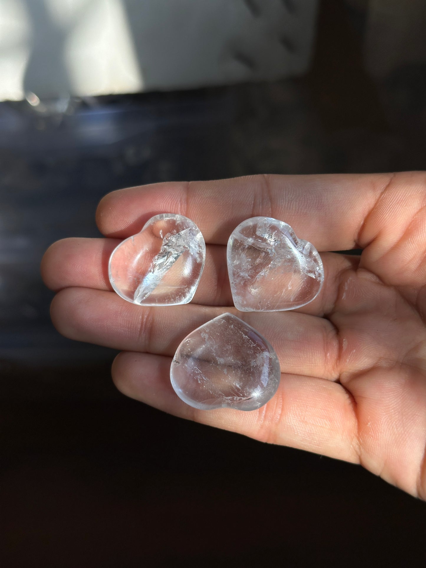 Mini Clear Quartz Hearts image 4