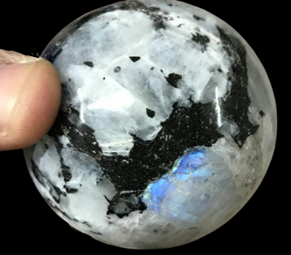White Rainbow Moonstone Spheres image 0