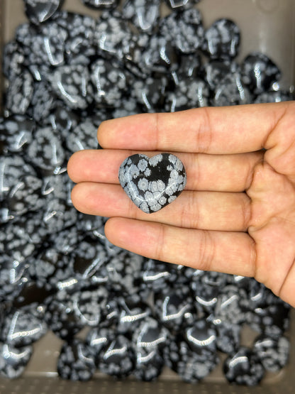 Mini Snowflake Obsidian Hearts image 4