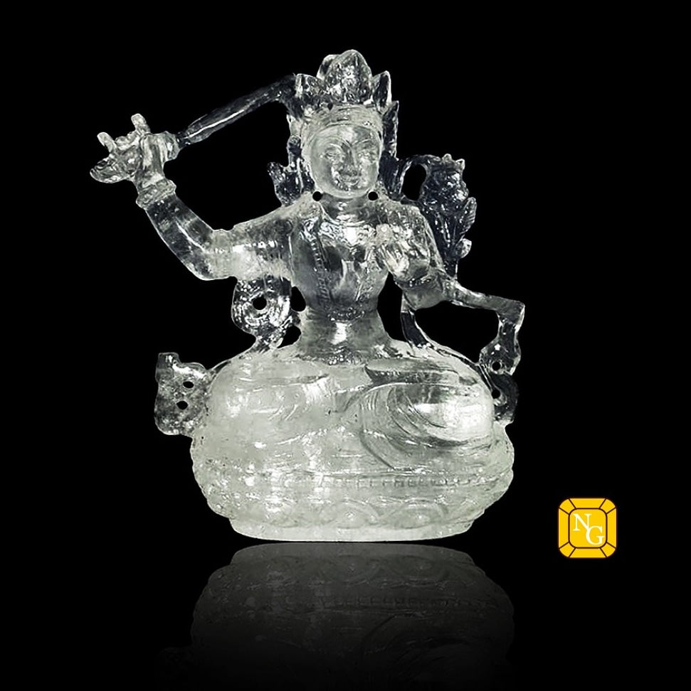 Crystal Carved Indian Goddess/Tara Devi image 0