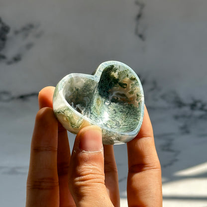 Moss Agate Heart Bowl image 3