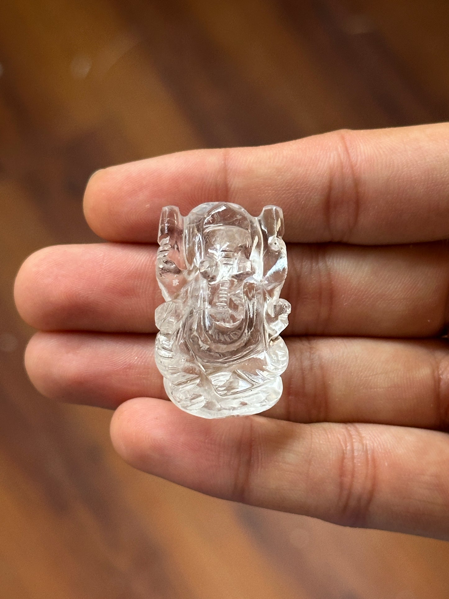 Clear Quartz Ganesha - 1 inch image 6
