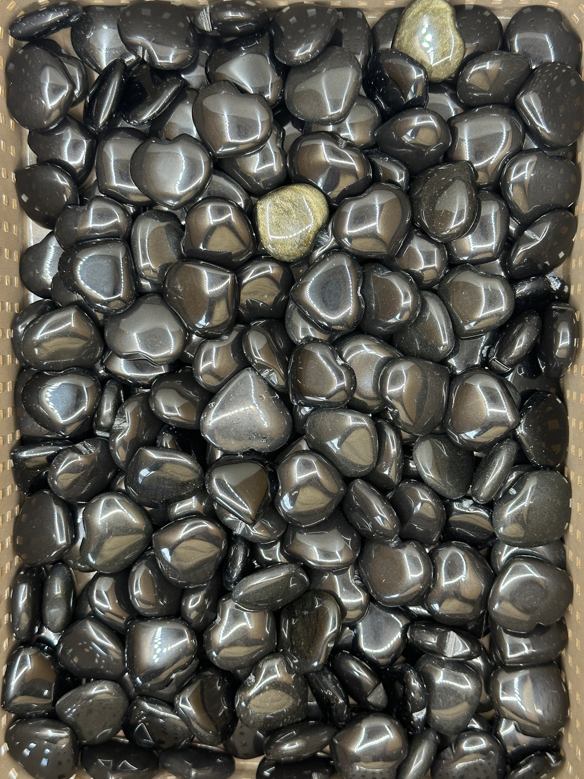 Mini Black Agate Hearts image 4