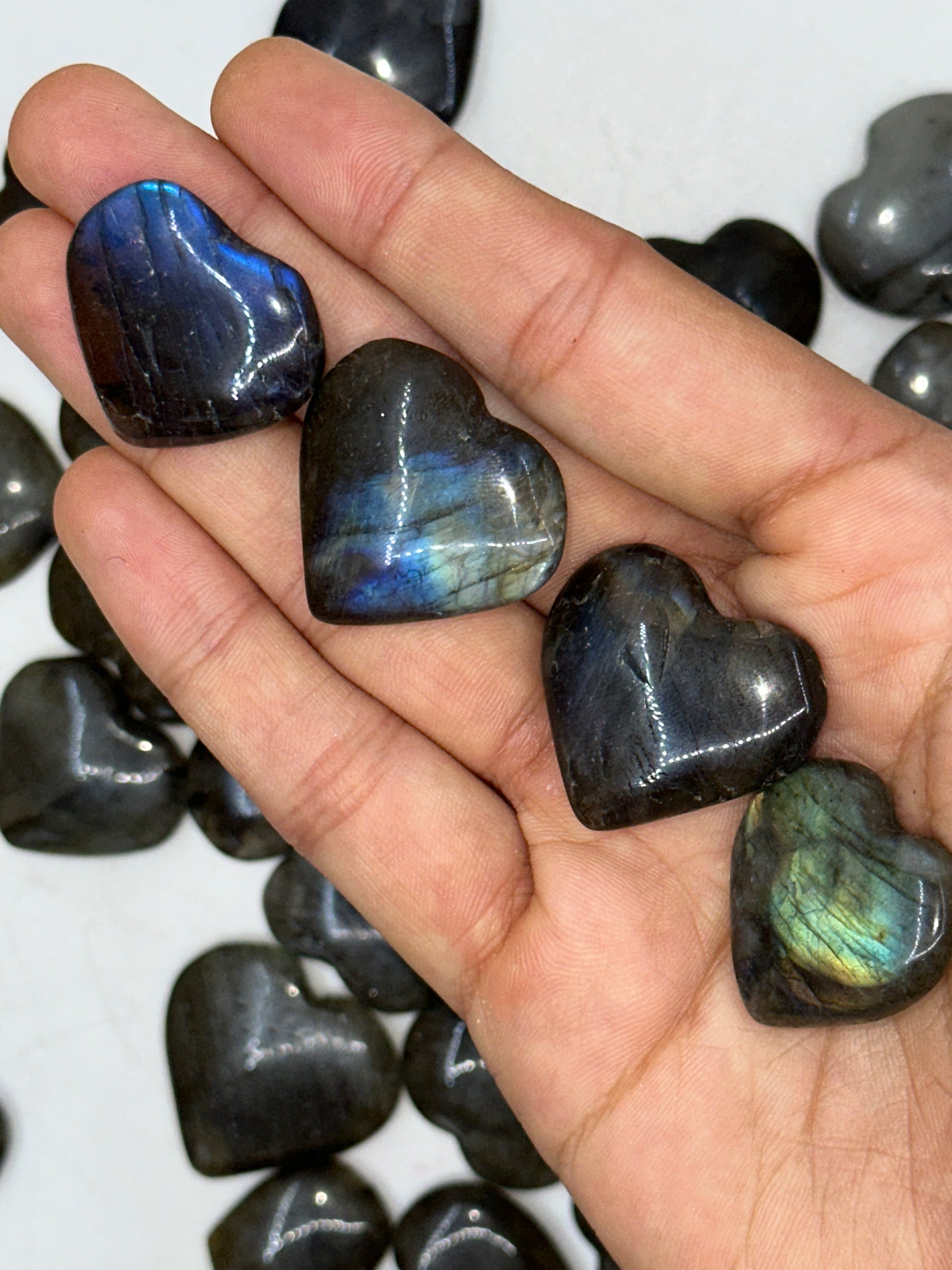 Mini Labradorite Hearts image 2
