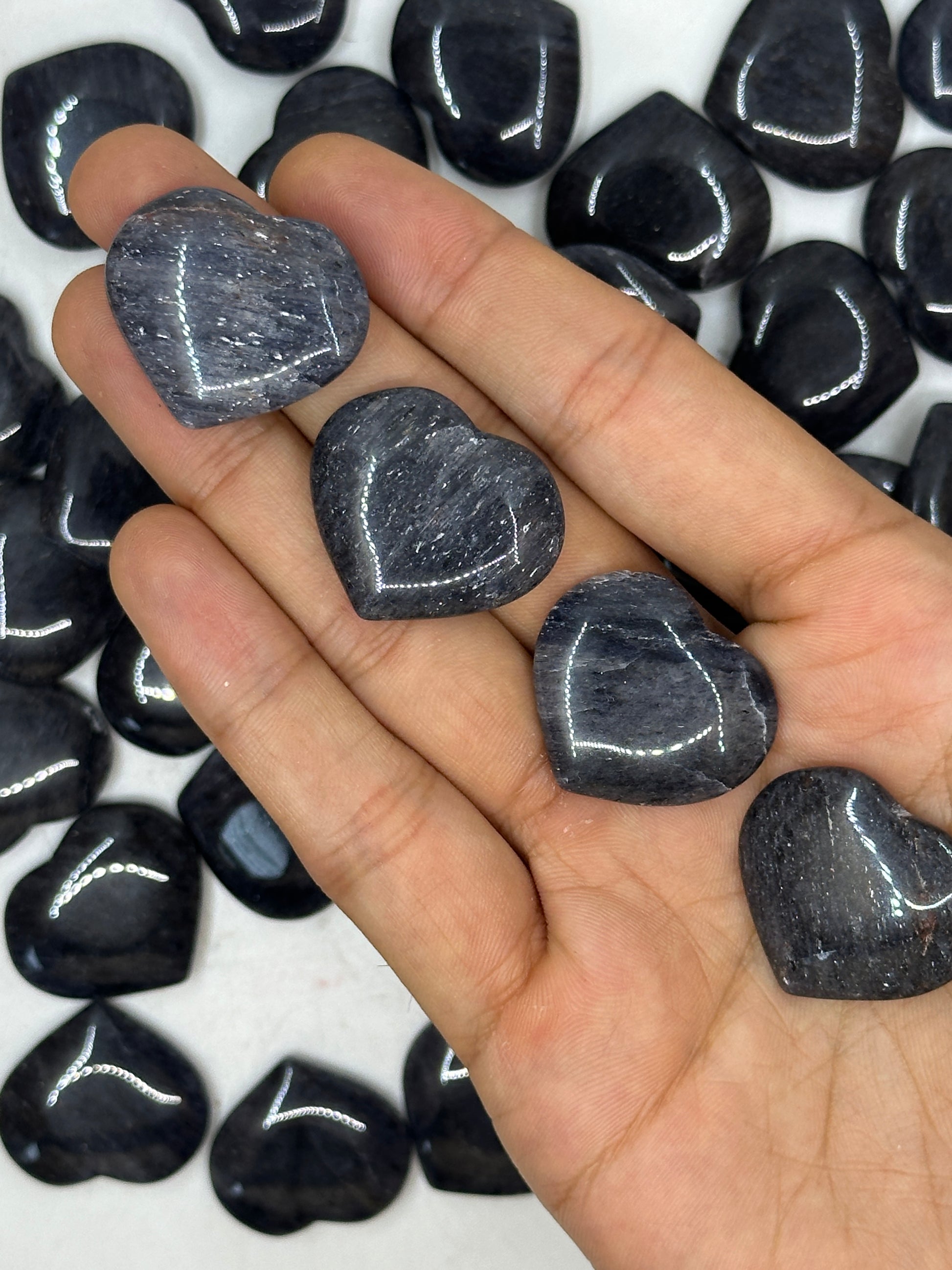 Mini Iolite Hearts image 1