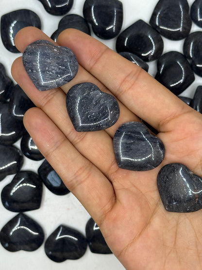 Mini Iolite Hearts image 1