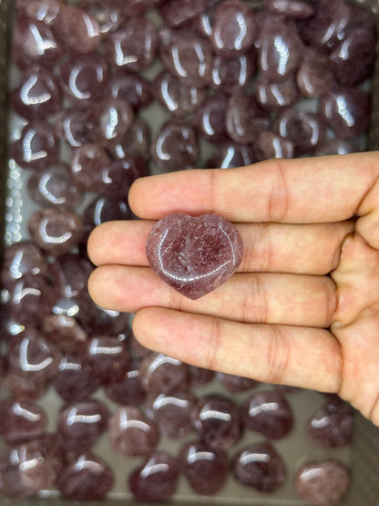 Mini Strawberry Quartz Hearts image 4