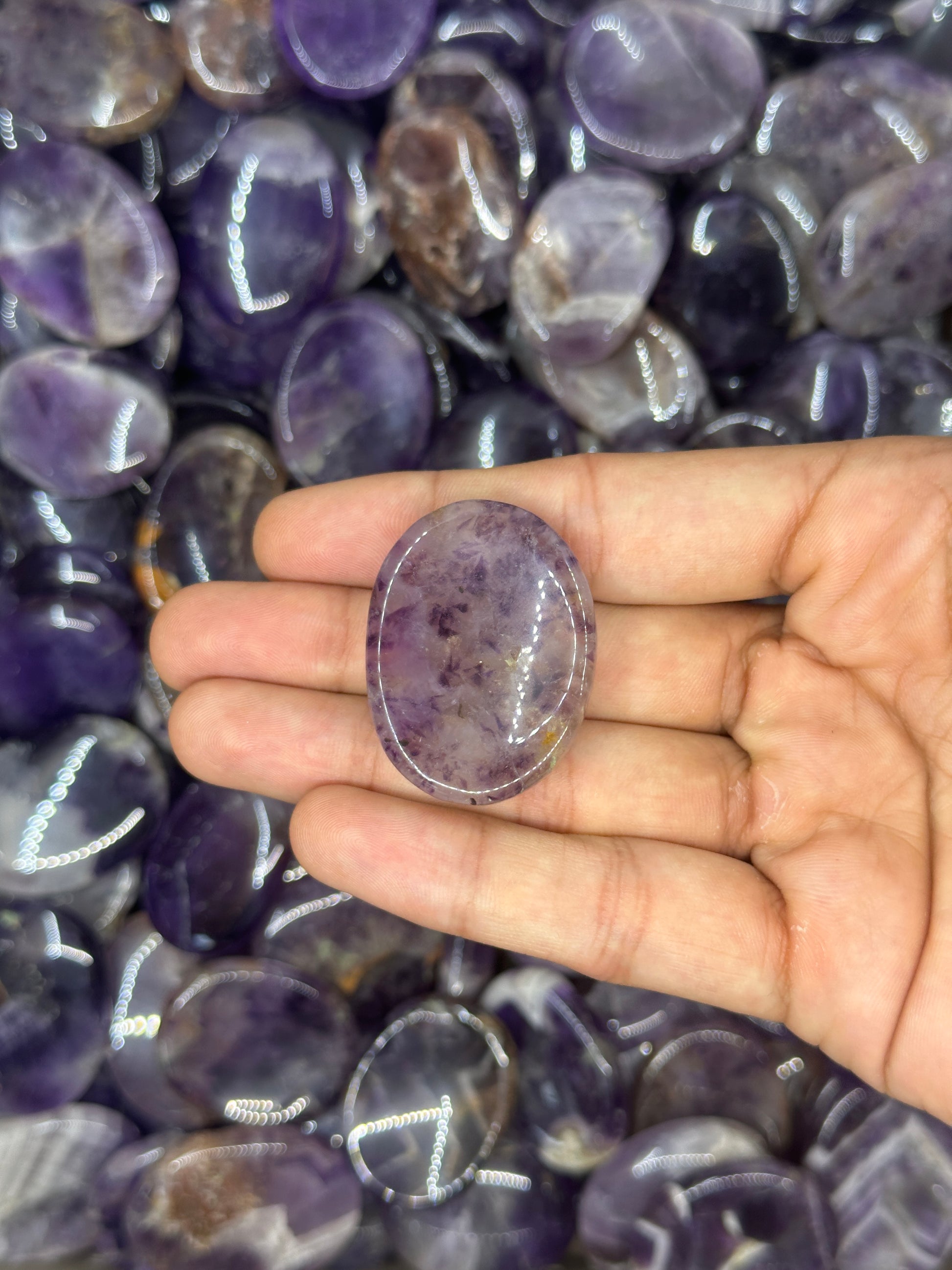 Chevron Amethyst Worry Stones image 5