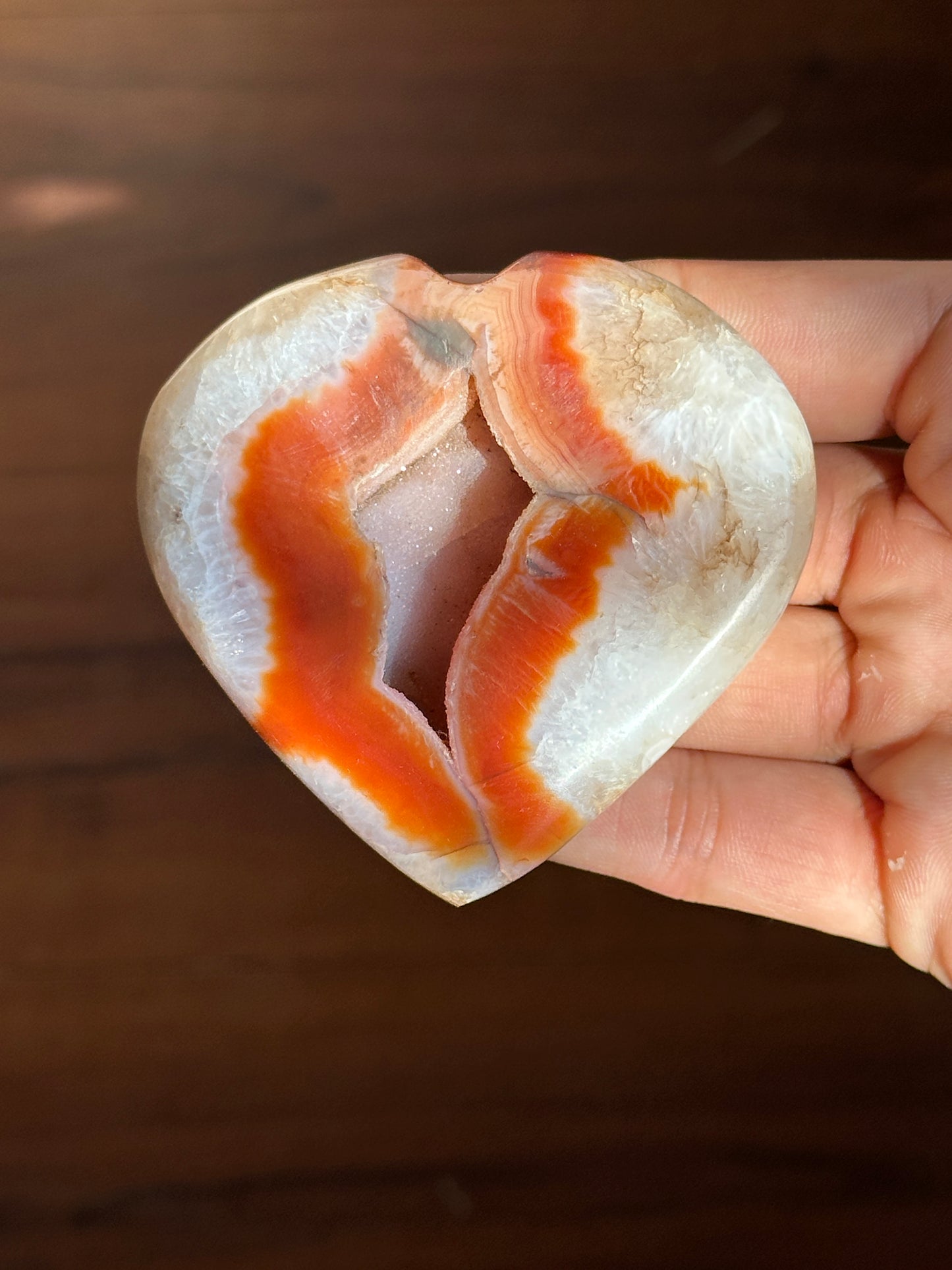 Druzy Carnelian Hearts image 2