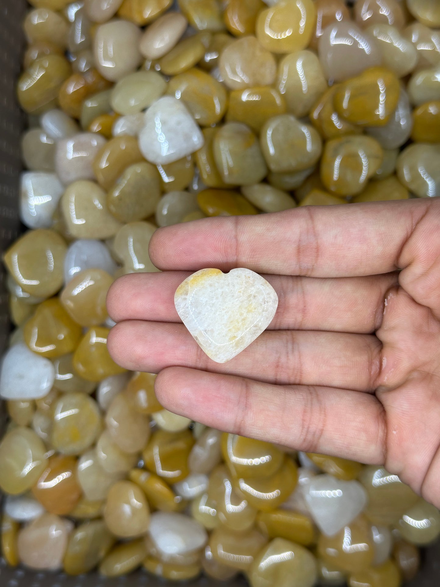 Mini Yellow Aventurine Hearts image 7