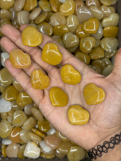 Mini Yellow Aventurine Hearts image 4