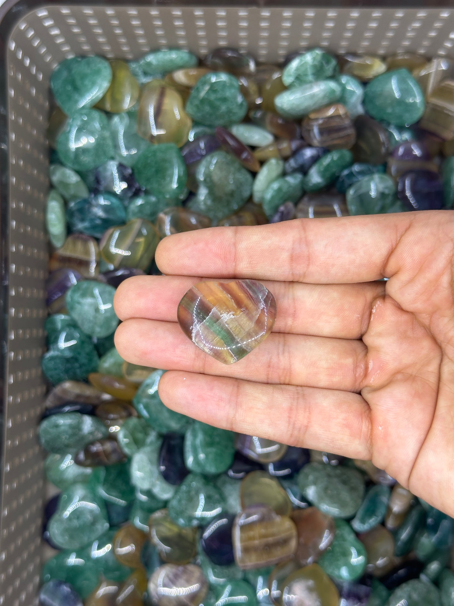 Mini Fluorite Hearts image 3