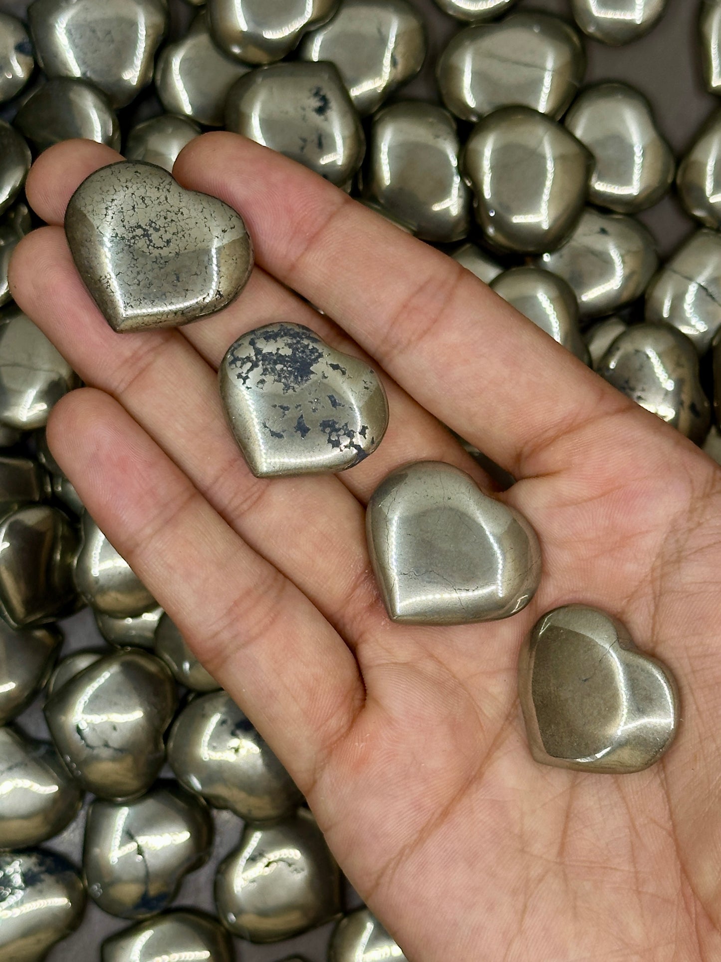 Mini Pyrite Hearts image 1