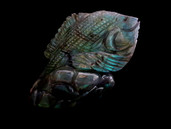 Labradorite Carved Fish image 0