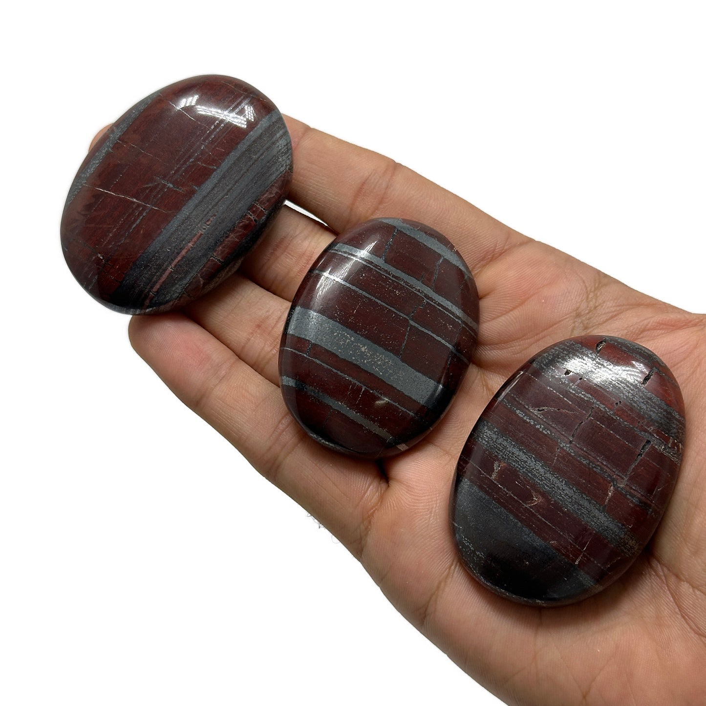 Banded Jaspilite (Tiger Iron) Palmstones image 0