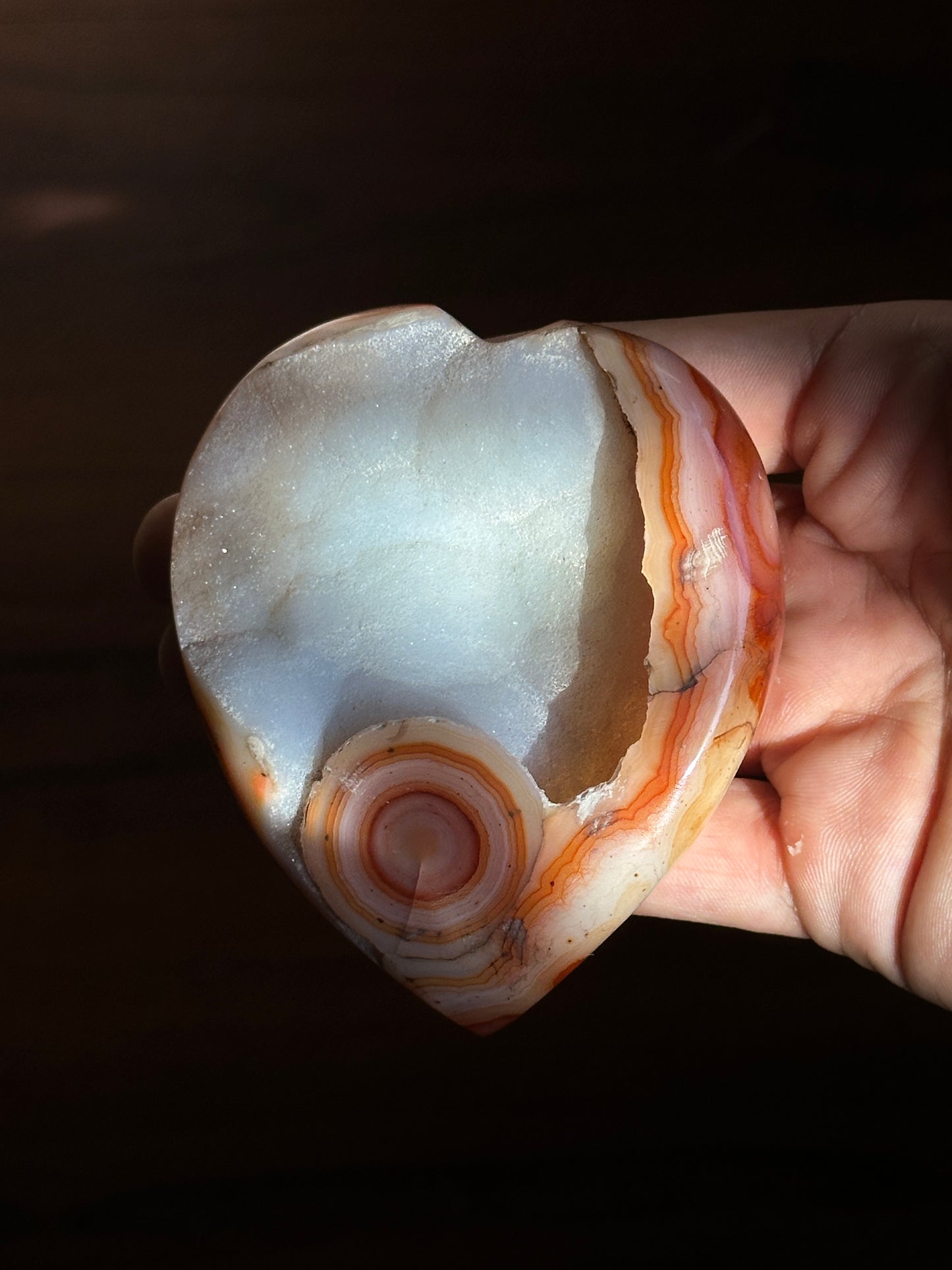 Druzy Carnelian Hearts image 1