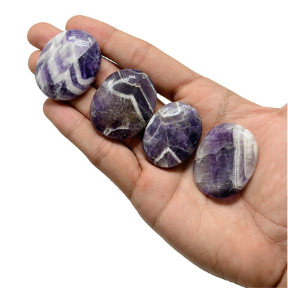 Chevron Amethyst Worry Stones image 0