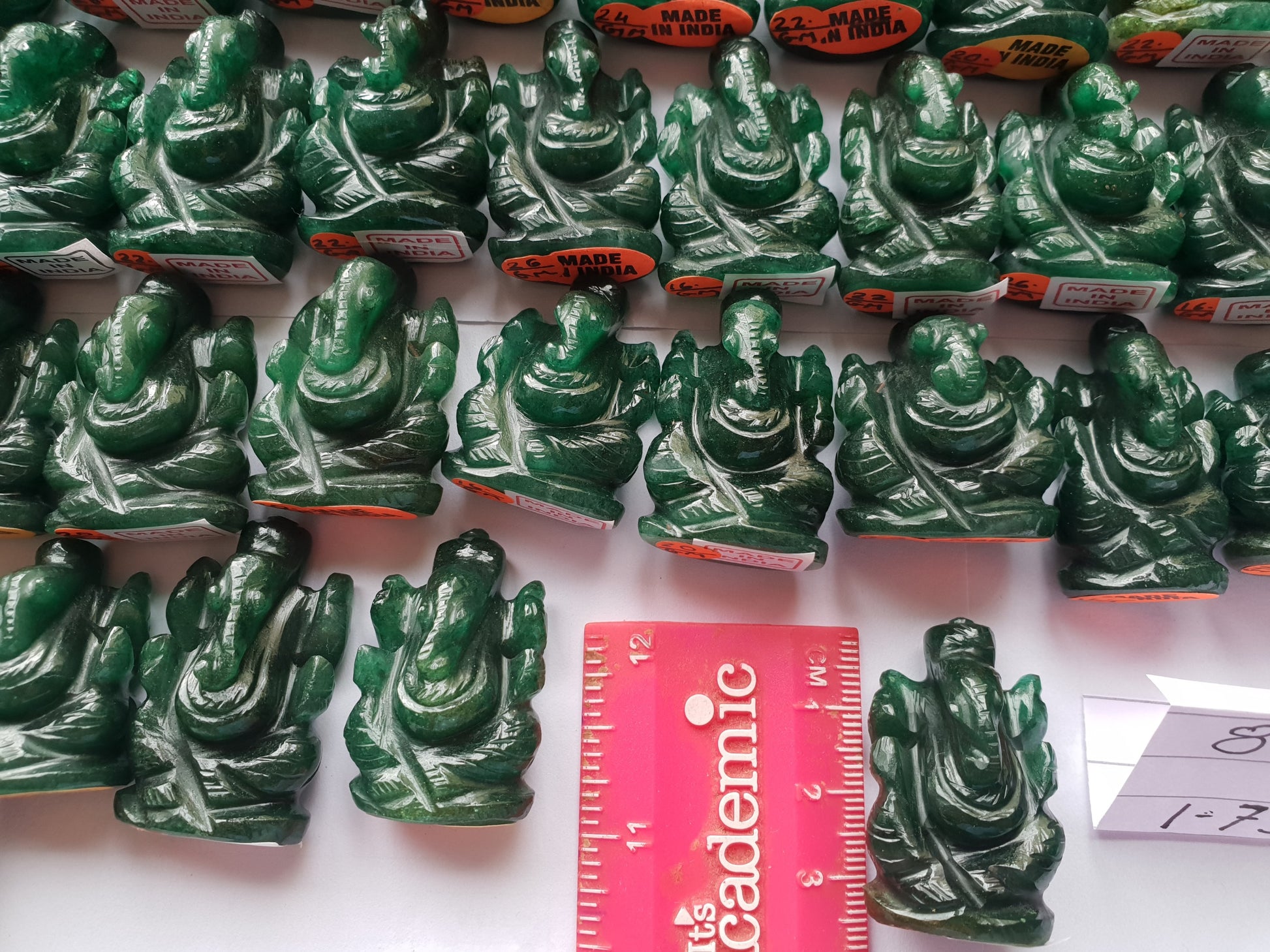 Green Aventurine Mini Ganeshas image 1