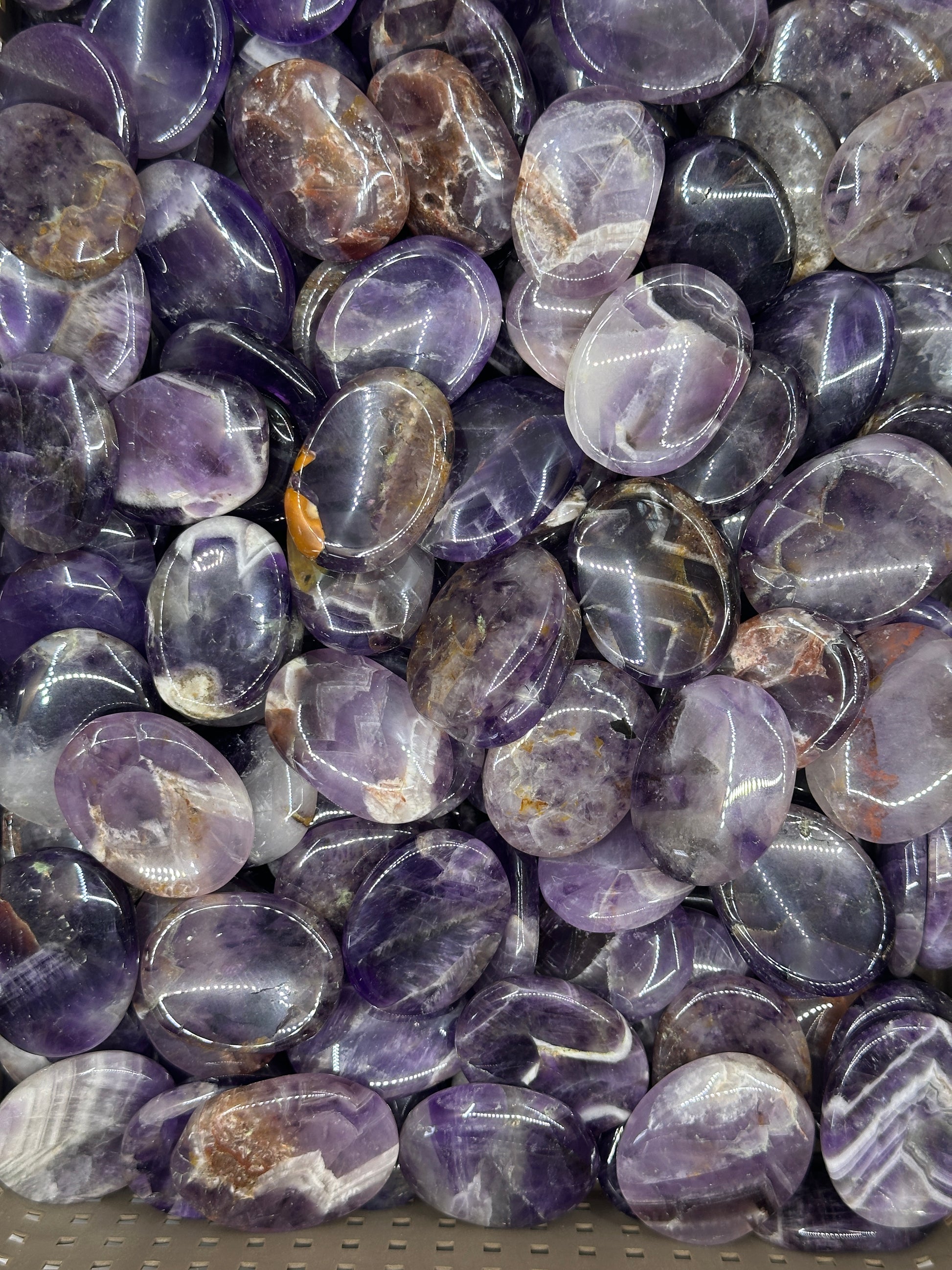 Chevron Amethyst Worry Stones image 2