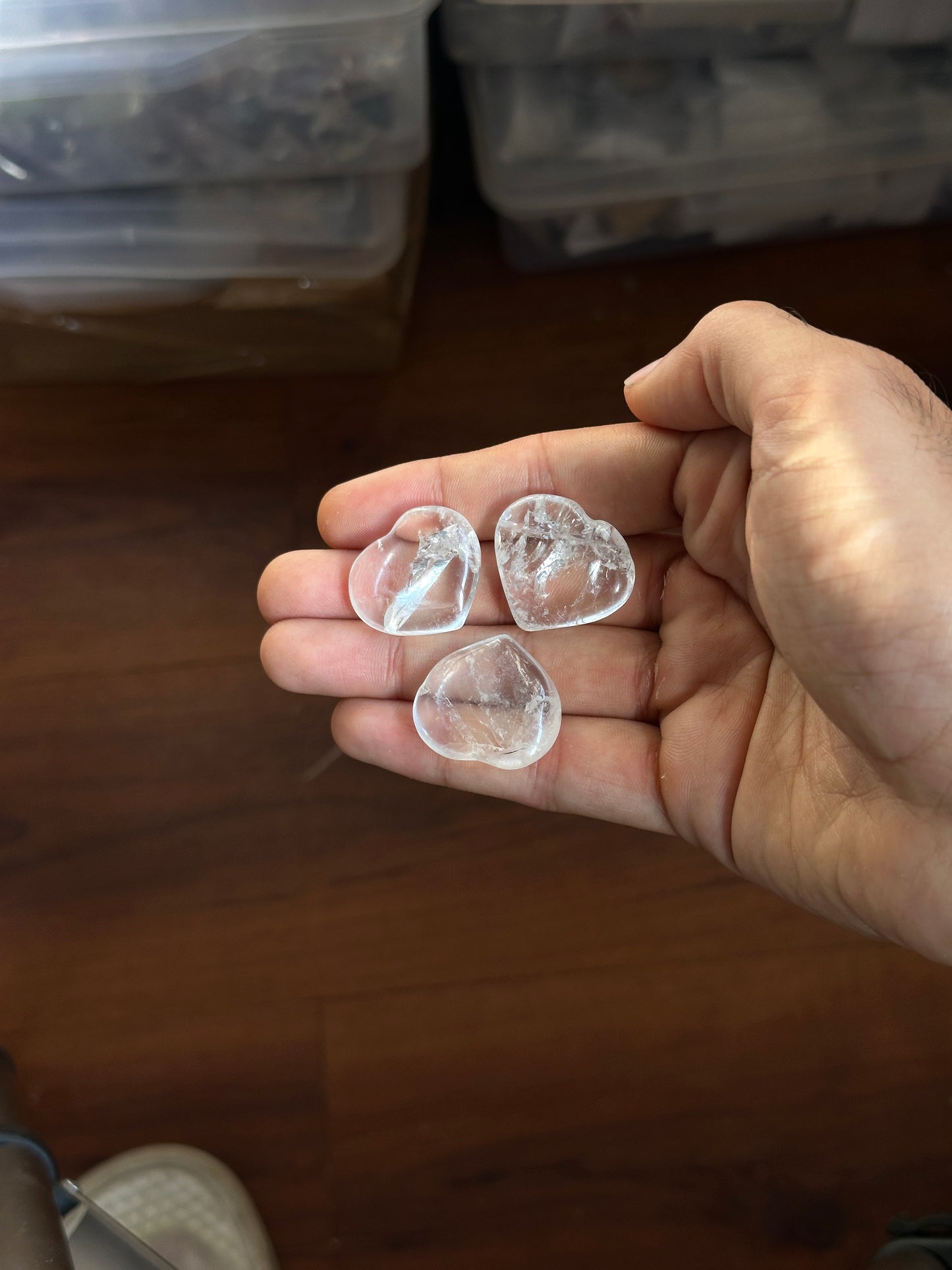 Mini Clear Quartz Hearts image 5