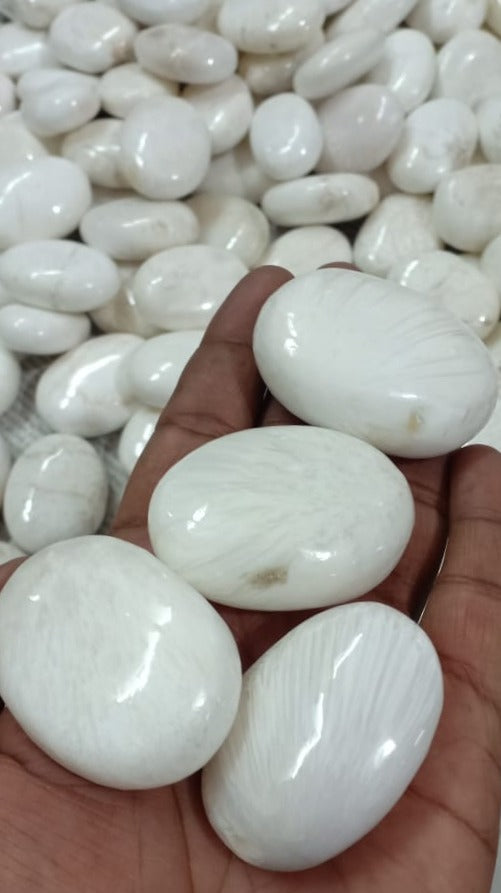 Scolecite Palm Stones image 1