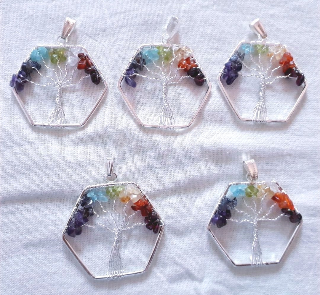 Rainbow Tree of Life Pendants image 5