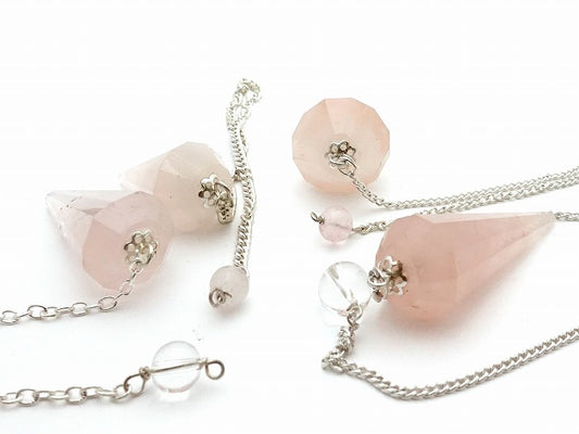 Rose Quartz Pendulum (faceted) image 1