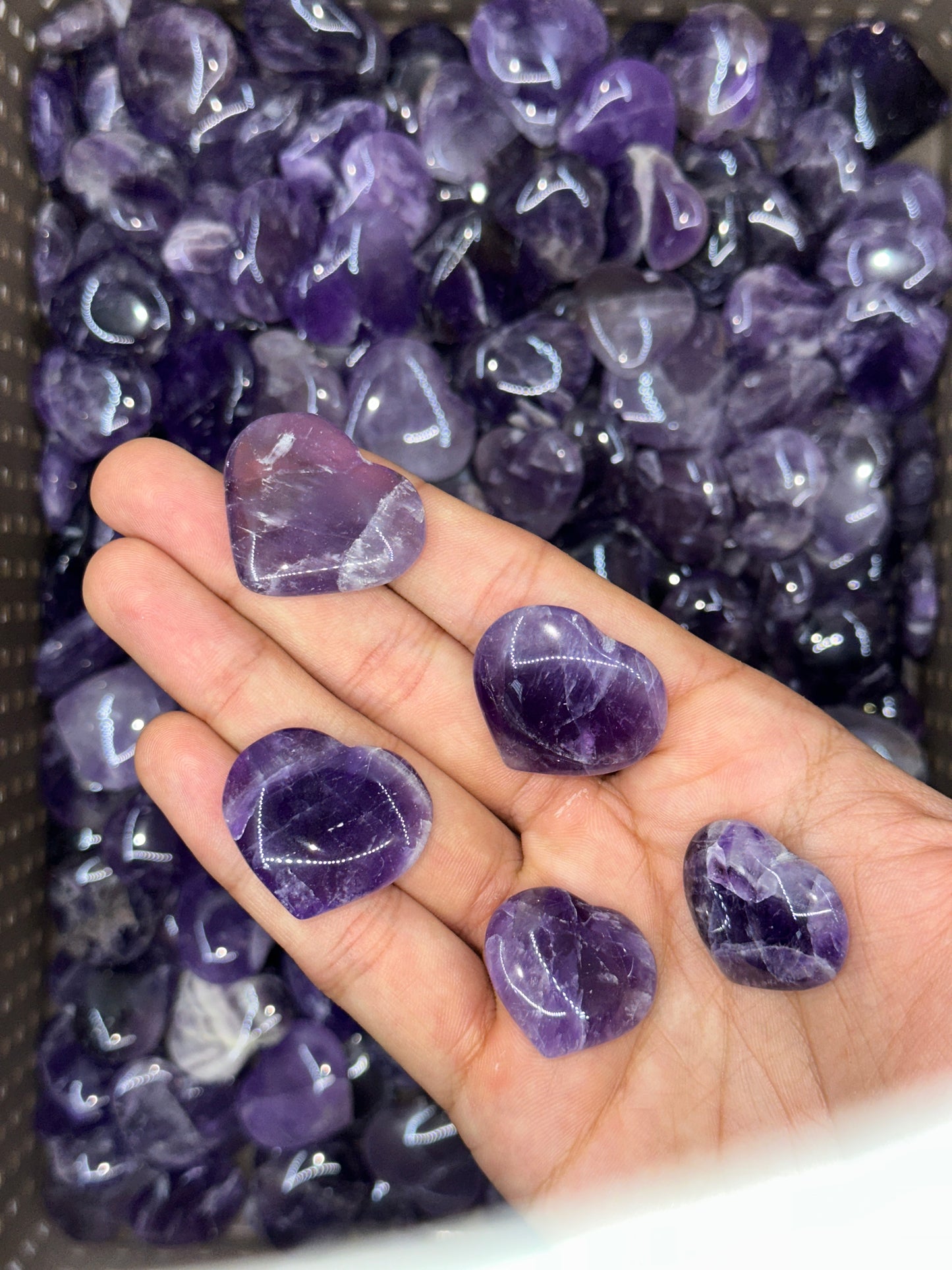 Mini Amethyst Hearts image 0