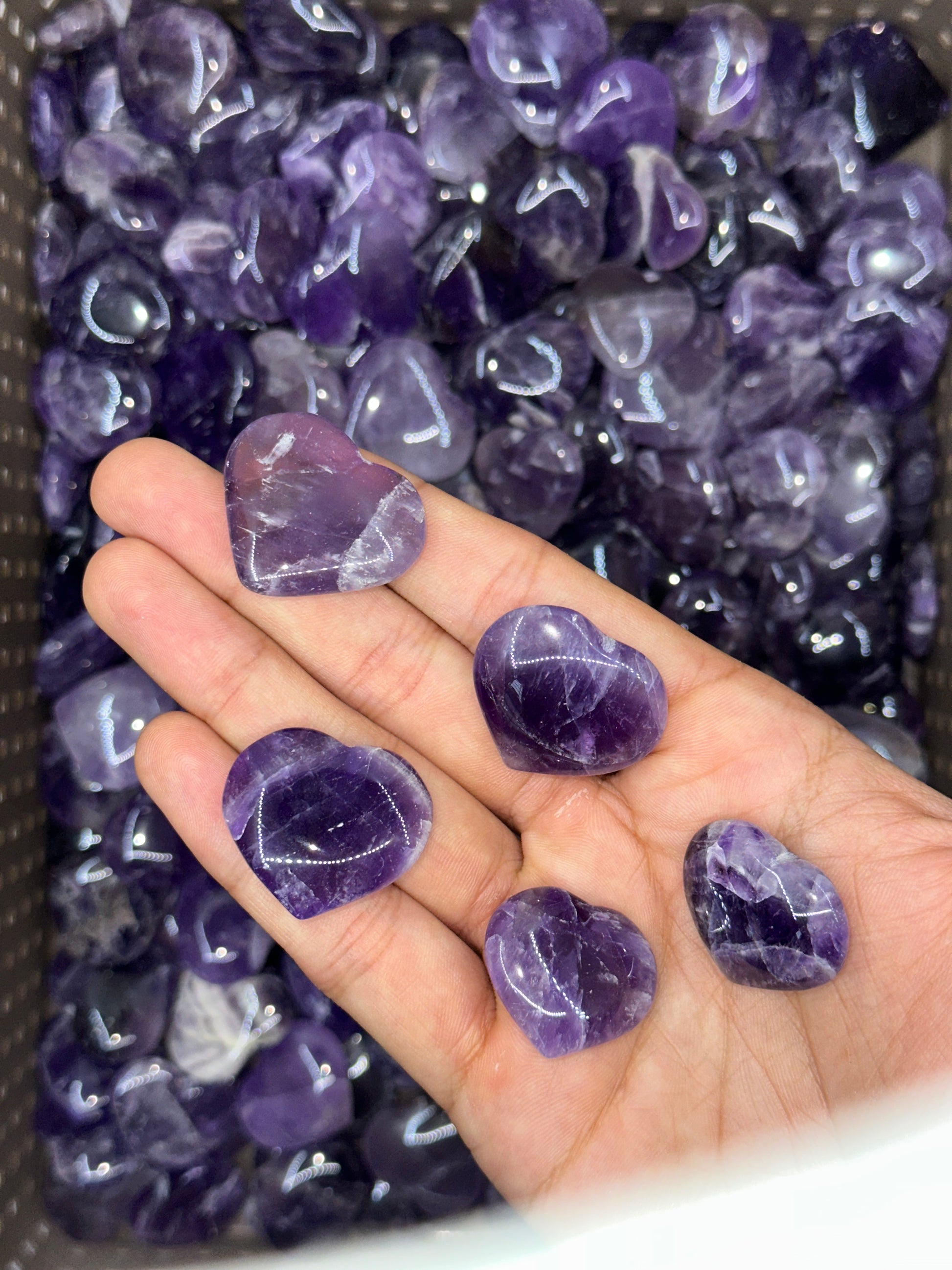 Mini Amethyst Hearts image 0