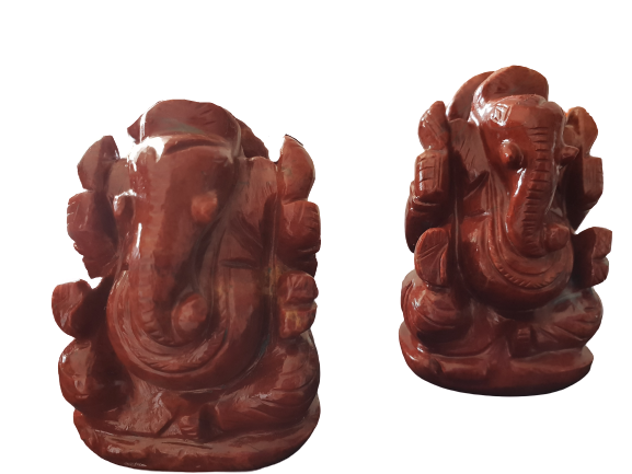 Red Jasper Mini Ganeshas image 0
