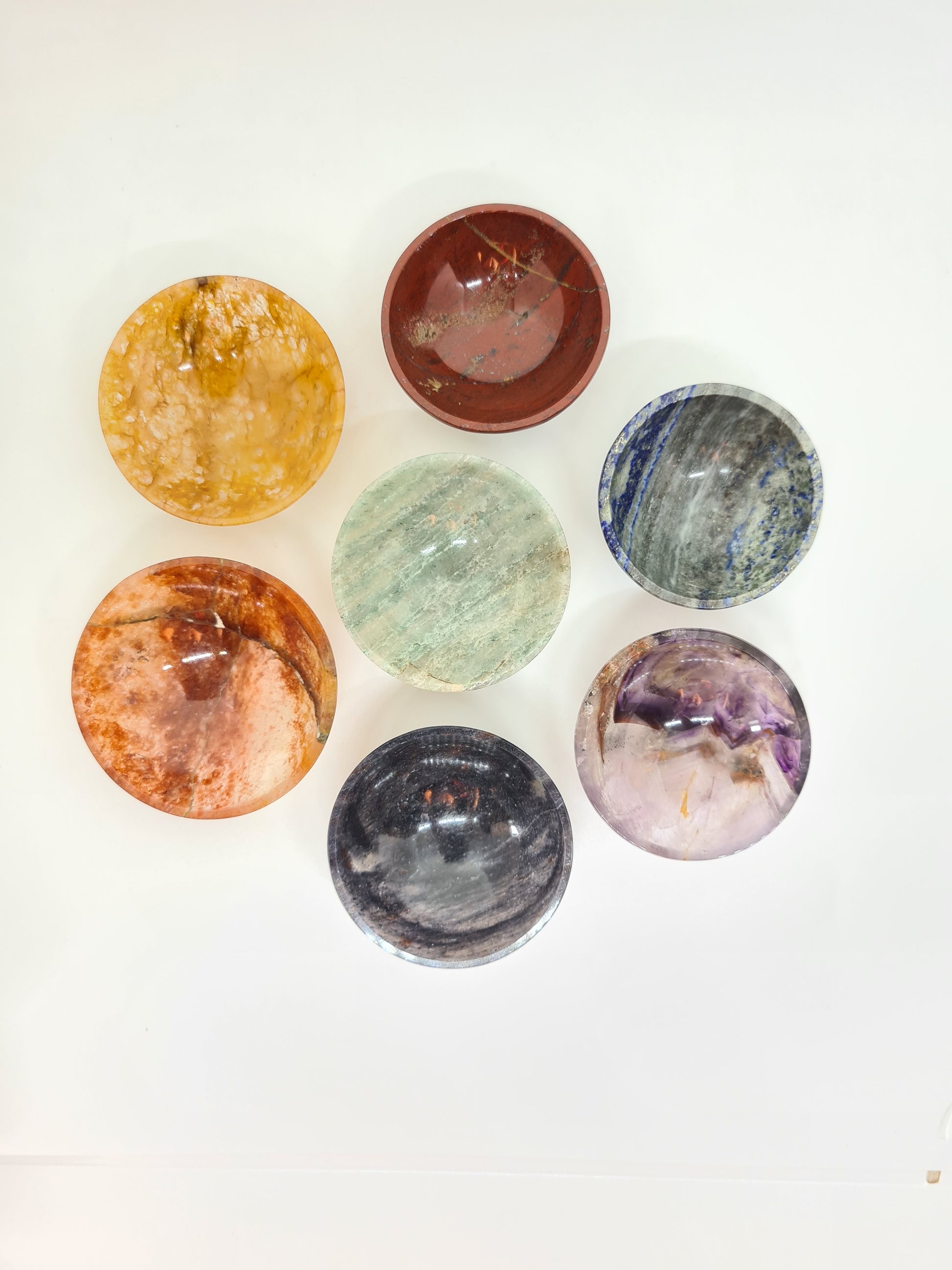 7 Chakra Stone Reiki Bowl Set image 0