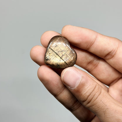 Golden Sapphire Mini Heart