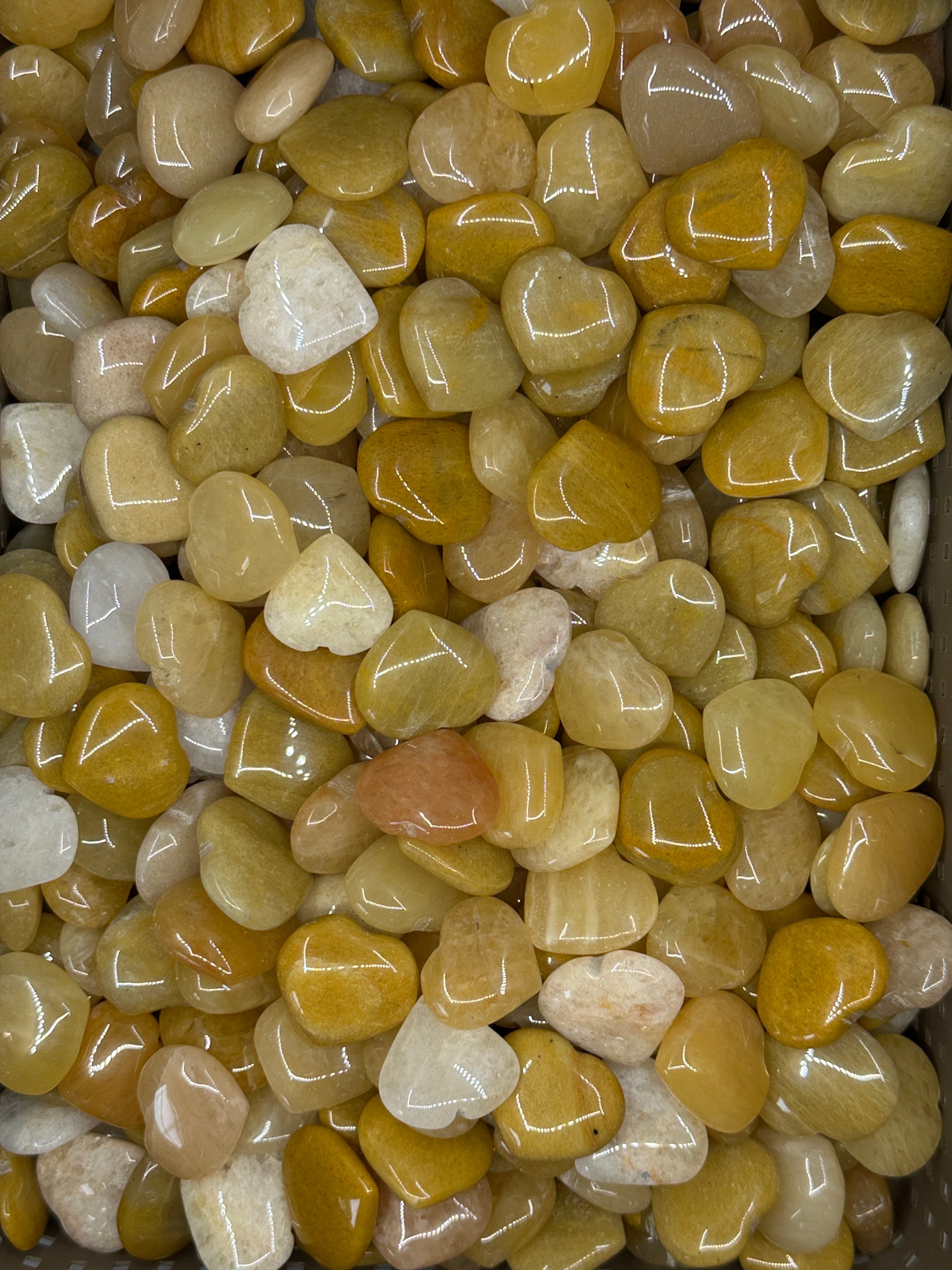 Mini Yellow Aventurine Hearts image 3