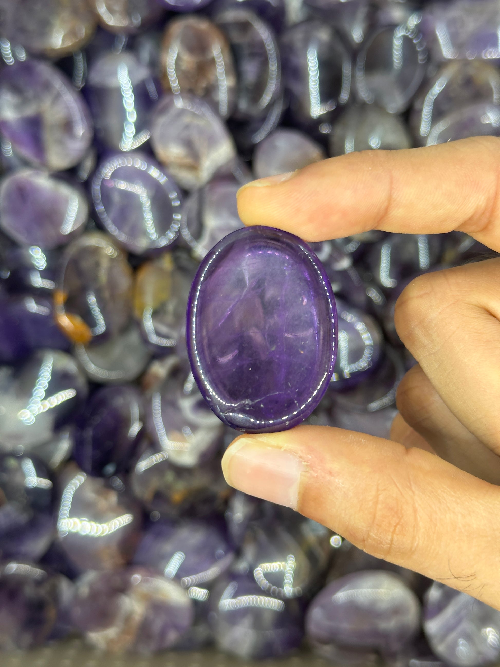 Chevron Amethyst Worry Stones image 12