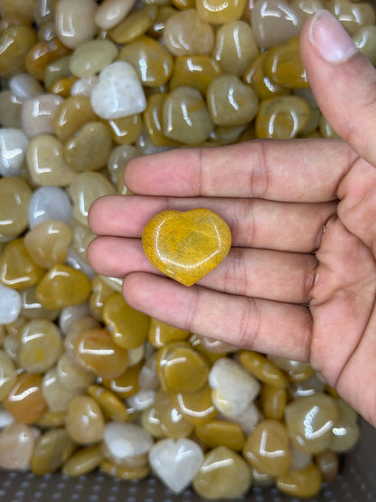 Mini Yellow Aventurine Hearts image 8