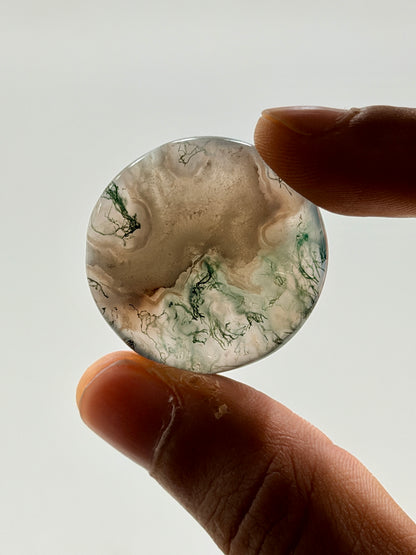 Moss Agate Flat Stone