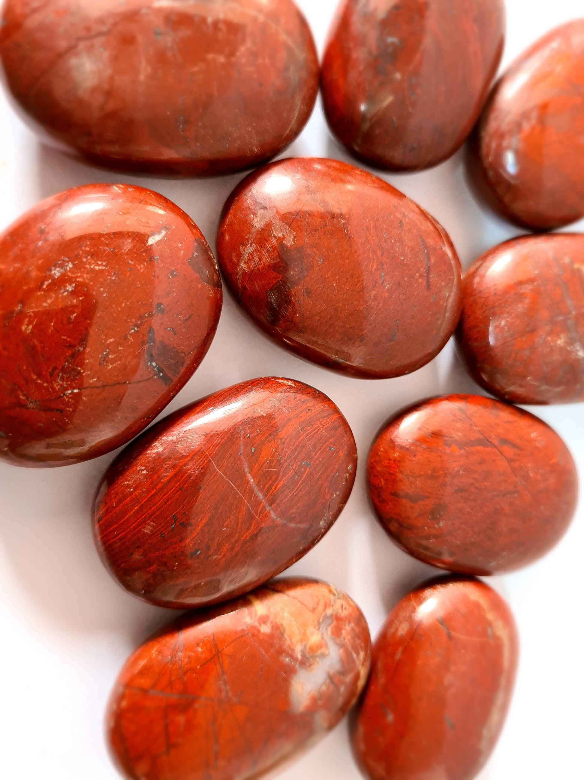 Red Jasper Palm Stones image 0