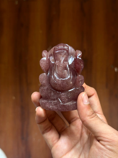 Strawberry Quartz Ganesh image 1
