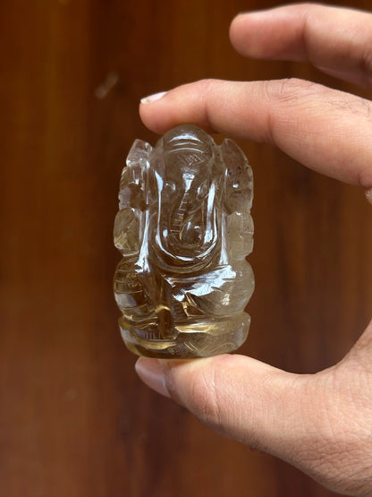 Smoky Quartz Ganesha image 0