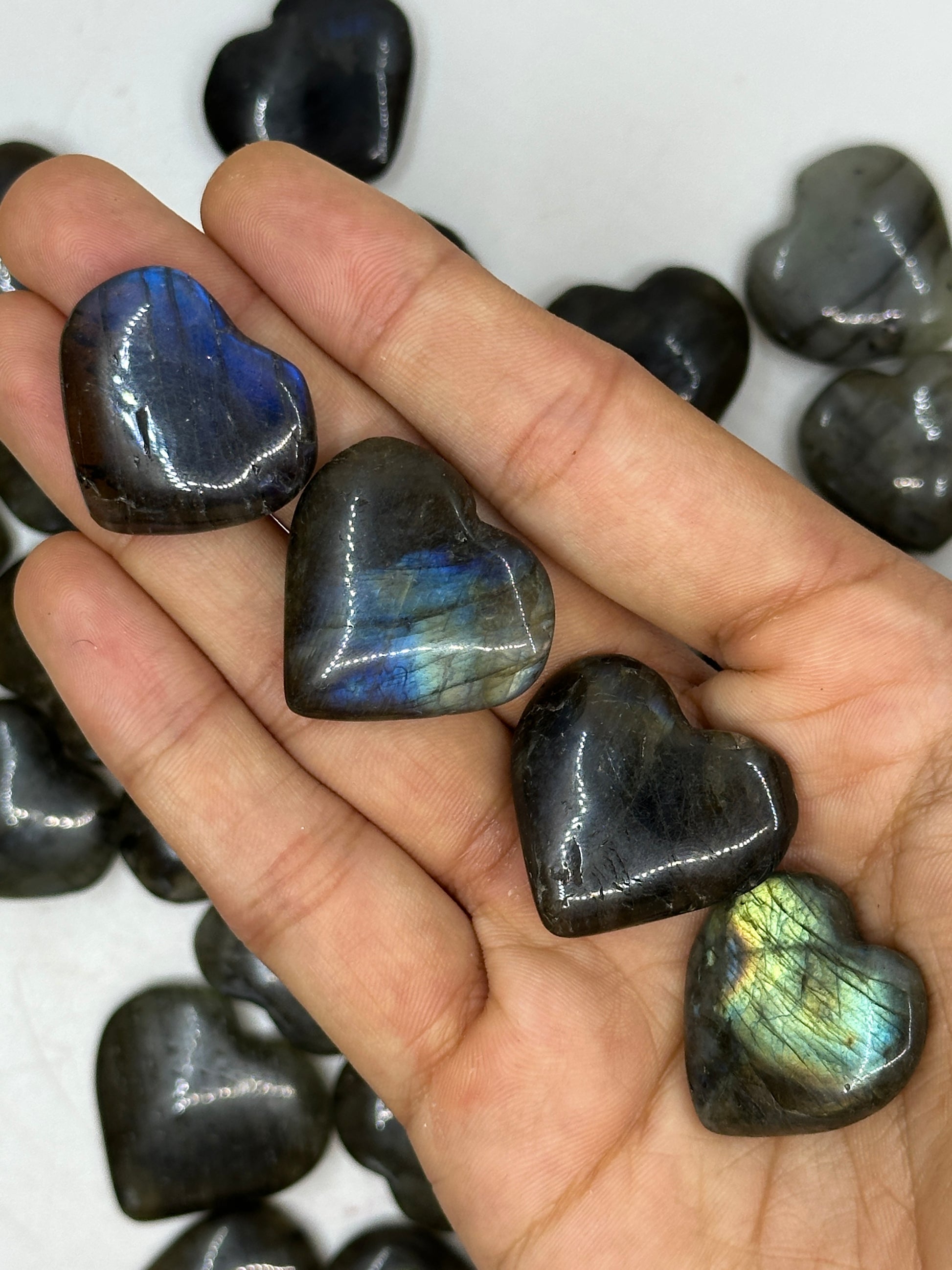 Mini Labradorite Hearts image 0